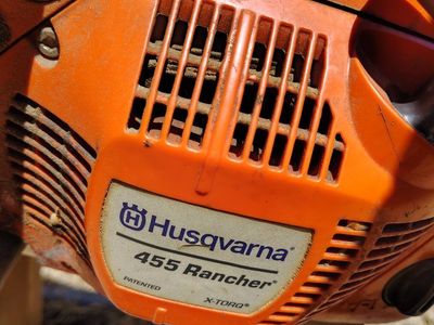 Husqvarna 455 Rancher X-TORQ Chainsaw - Gas Powered, Orange, Used