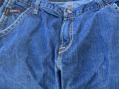 Ariat Men's M7 Slim Straight Leg Jeans - Size 36/32 - Blue Denim with USA Fabric