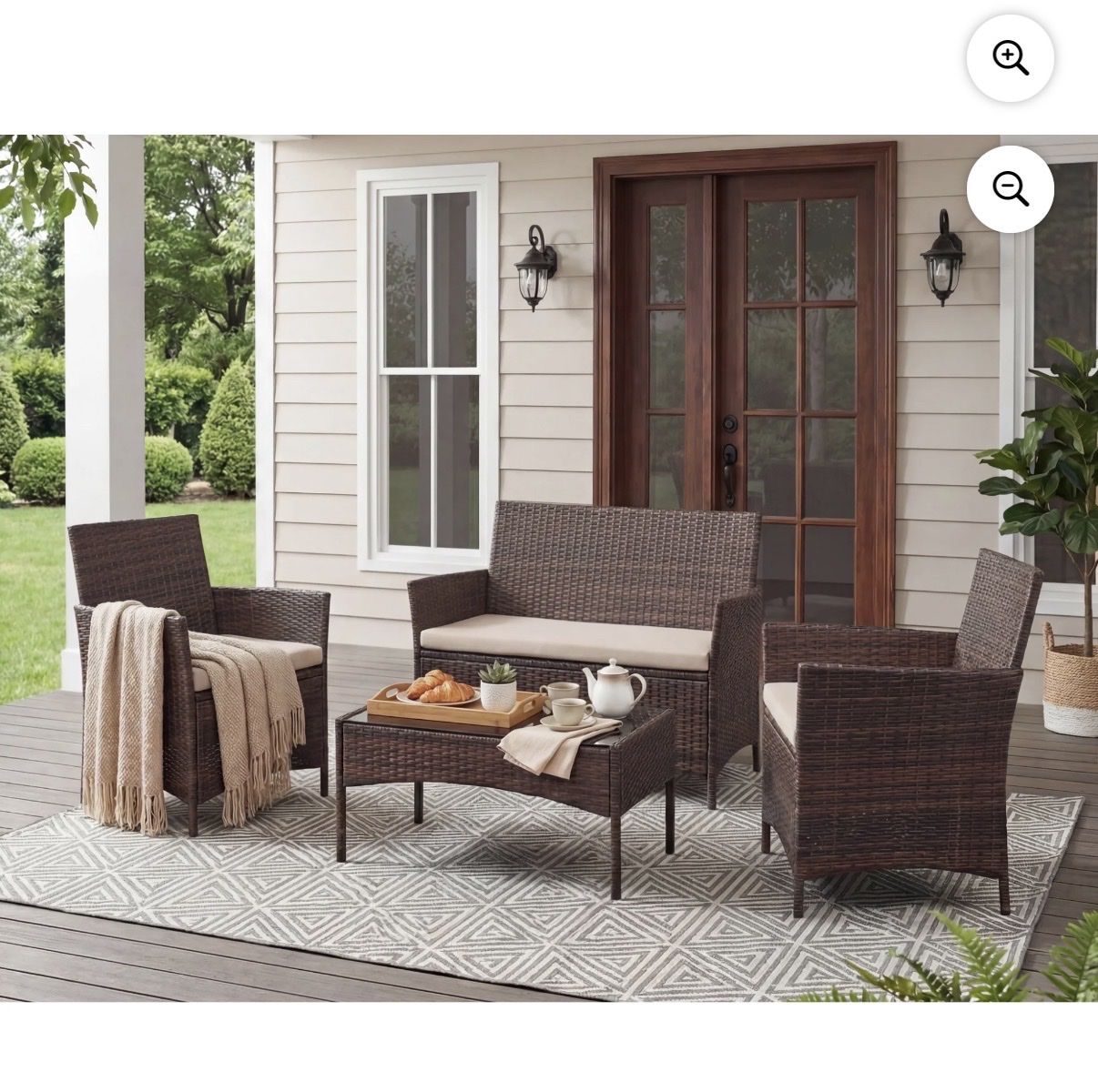 4PC Patio Conversation Set, new in box