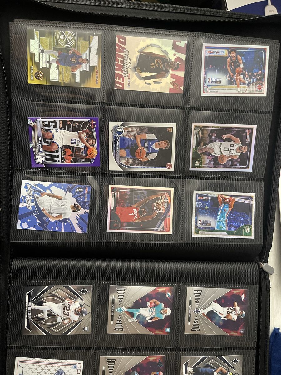 Panini Donruss Football & Basketball Trading Card Collection - Over 1000 Cards, Binder & Sleeves