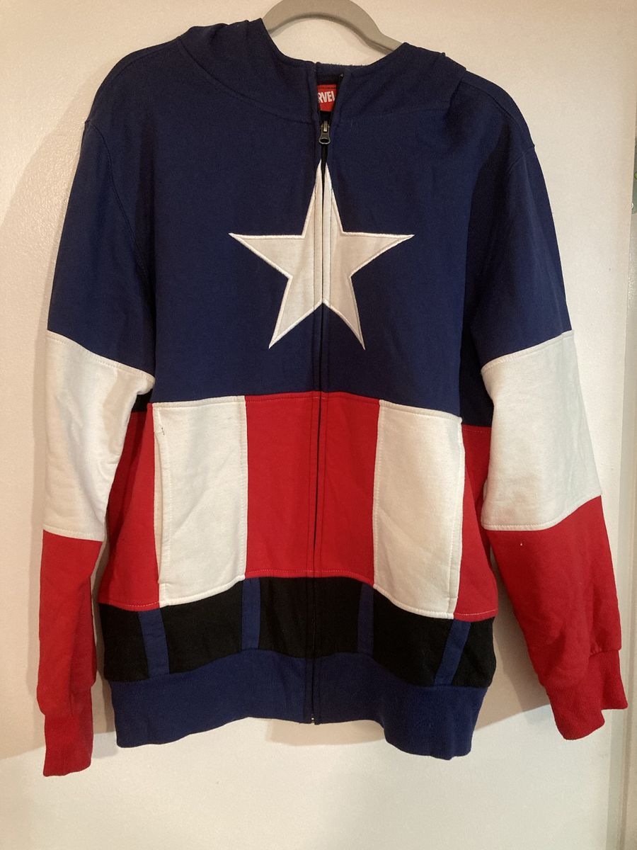 Hooded Captain America Jacket