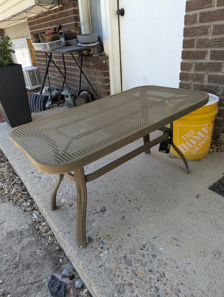 Small Metal Patio Table - 50 OBO