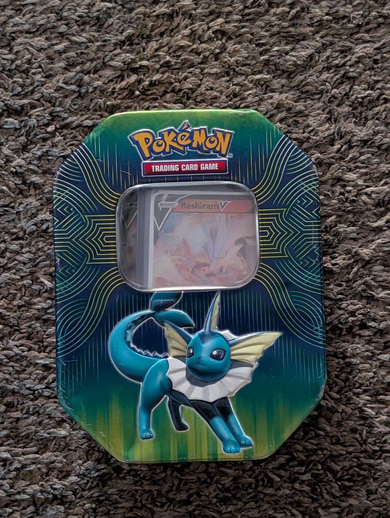 Pokémon Vaporeon Trading Card Game Tin & Collection of Assorted Pokémon Cards
