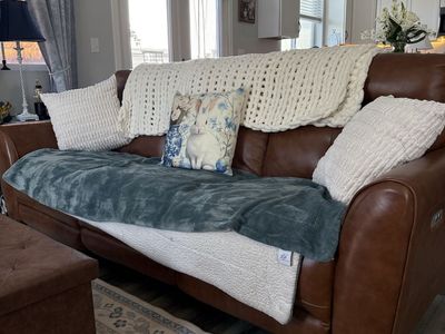 Brown Leather Reclining Sofa Couch Loveseat Living Room Furniture