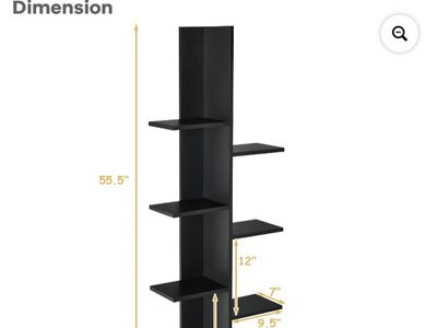 7 Tier Black Shelf