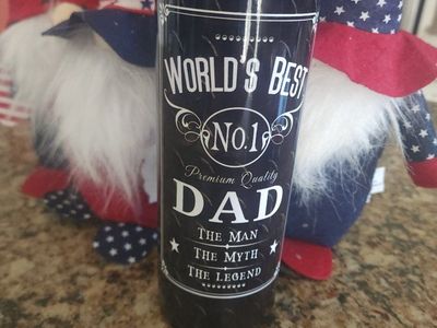 World's Best Dad American Flag Tumbler - The Man The Myth The Legend Insulated 20oz Tumbler. keeps hot drinks hot and cold drink