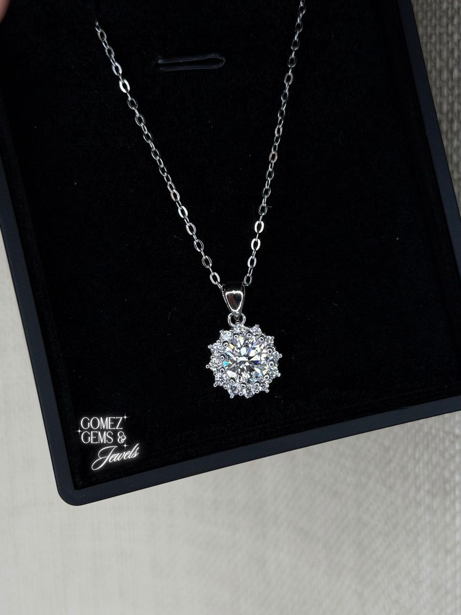 Sterling Silver Moissanite Necklace