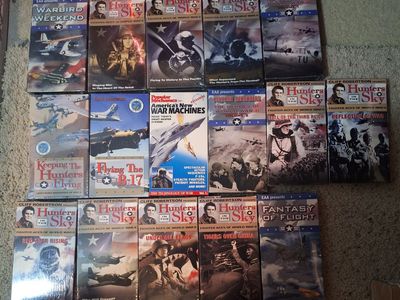 Hunters in the Sky - Fighter Aces of World War II & Others. 16 total VHS.