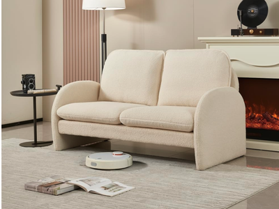 New in Box Loveseat Sofa Small Couch for Living Room, Sherpa Fabric Upholstered Loveseat Sofa Couch,
