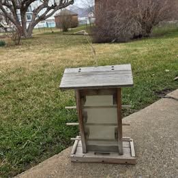 Custom Made Wooden Birdfeeder
