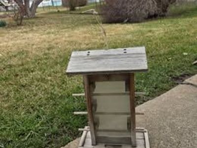 Custom Made Wooden Birdfeeder