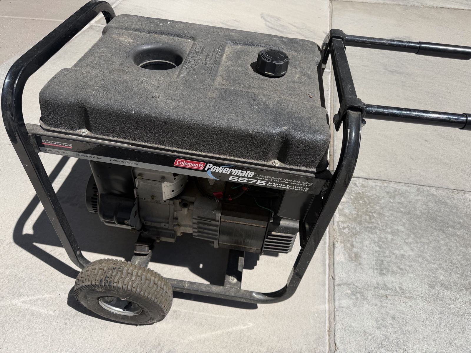 Coleman Powermate Premium Plus 5500 Running Watts Portable Electric Generator with 11.0 Hp Tecumseh