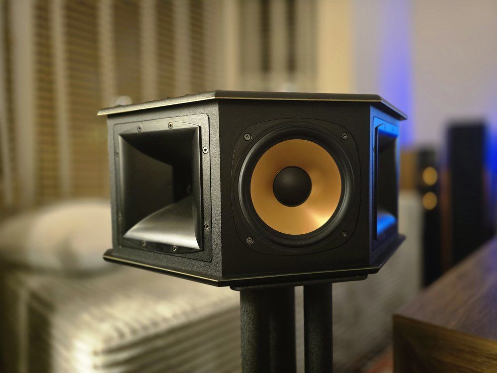 Klipsch RS3 II surround speakers with Stands