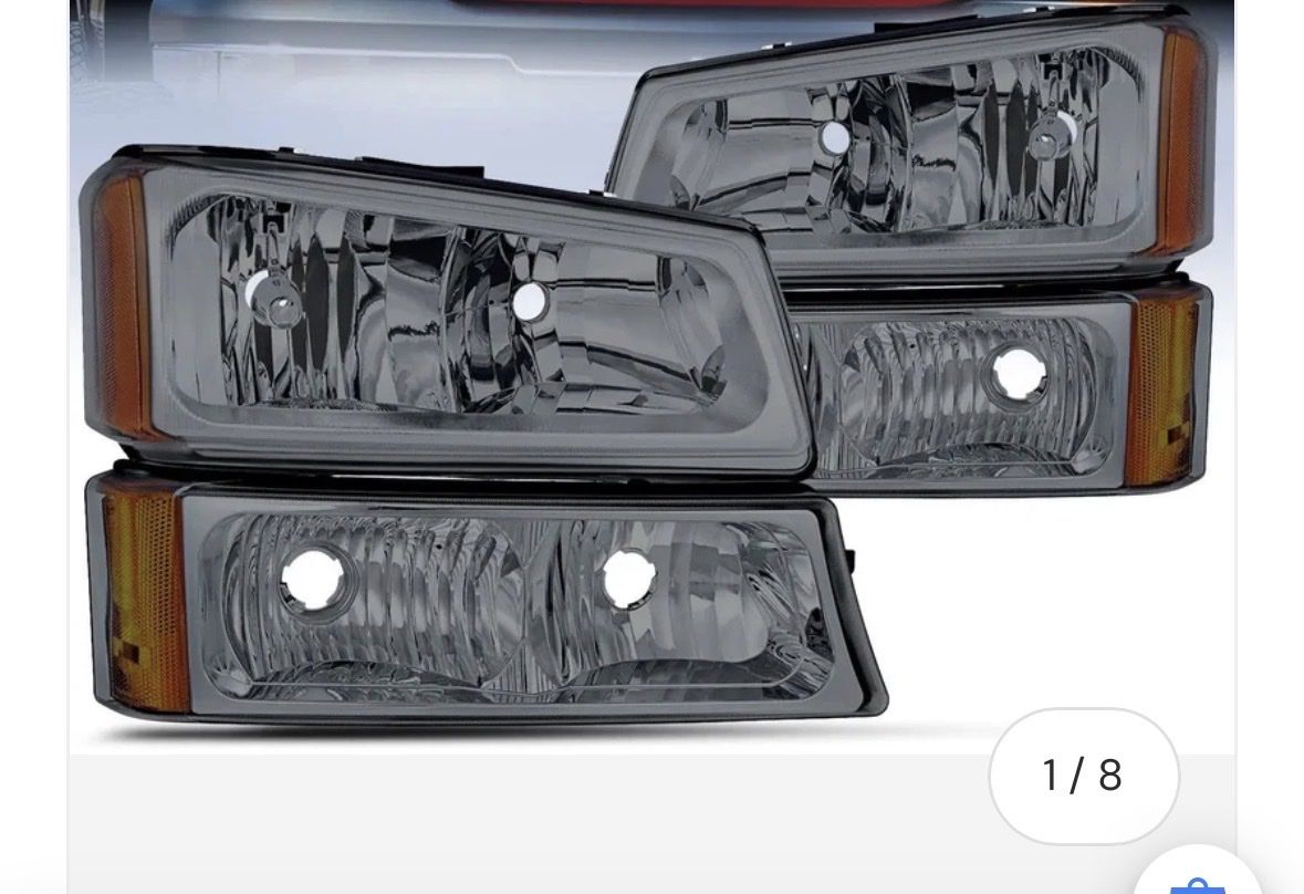 Smoked chrome cat eye headlight assembly