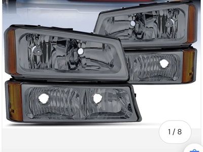 Smoked chrome cat eye headlight assembly