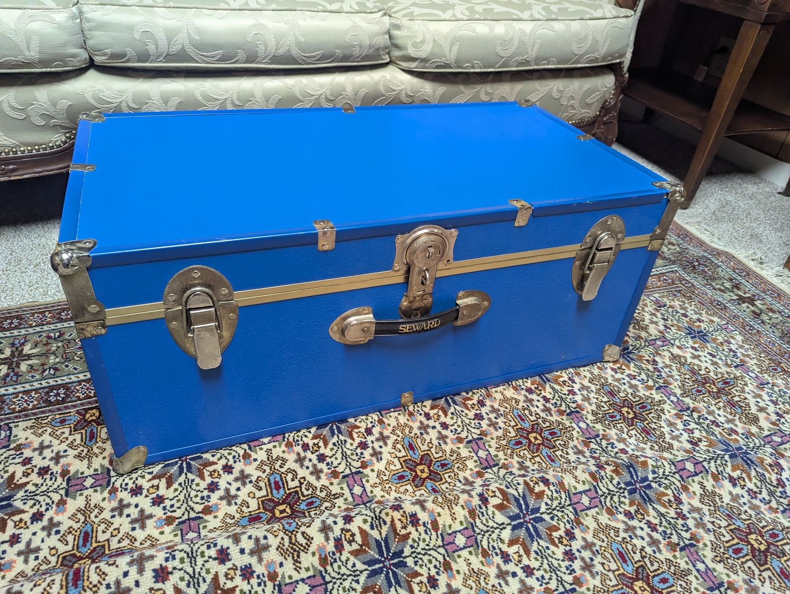 Seward Blue Footlocker Trunk