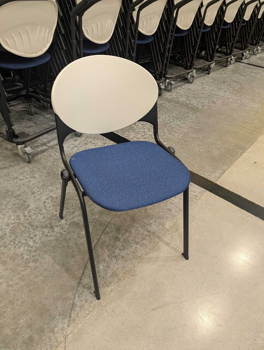 300 Kimball National Cinch Stacking Chairs – Stacks of 12 on Wheeled Dollies – $120/stack