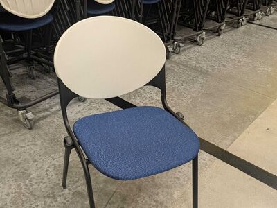 300 Kimball National Cinch Stacking Chairs – Stacks of 12 on Wheeled Dollies – $120/stack