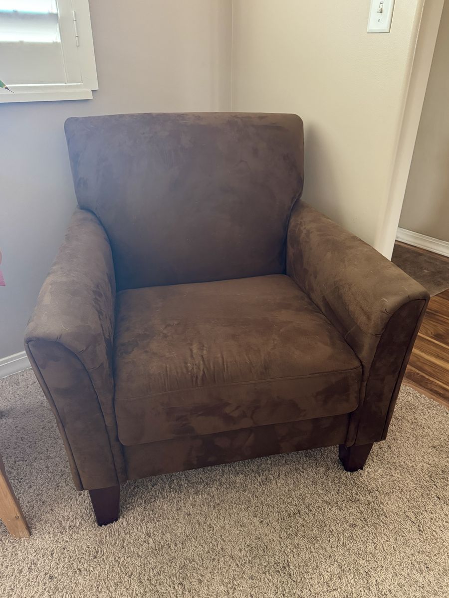 Brown Microfiber Chair