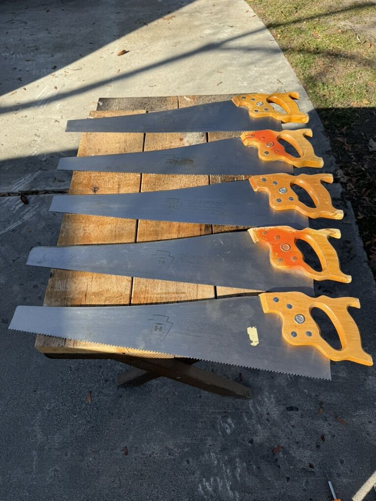 Disston D-8 hand saws