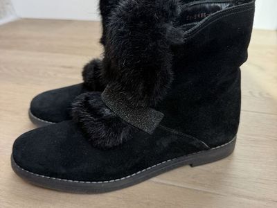 Black Suede Ankle Boots size 41( US11)