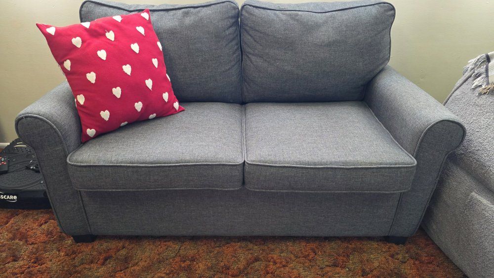 Loveseat sofa turns to twin bed