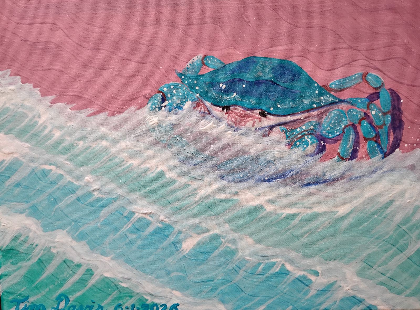 Blue Crab - Acrylic Painting