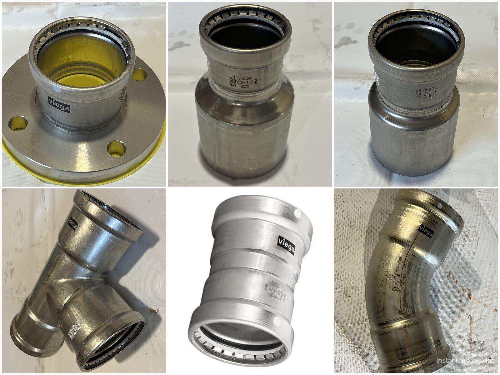 90%+ OFF! New Viega MegaPress Stainless Steel Pipe Fittings - For Industrial Applications - Press-Fit Ends