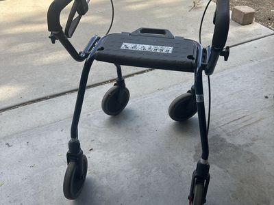 Drive Medical Nitro Rollator Walker with Seat and Backrest, Blue