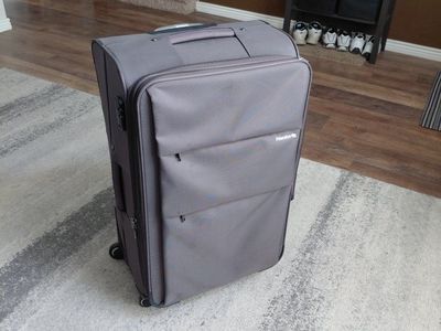 Hanke 28-Inch Softside Checked Luggage Rolling Suitcase - Coffee