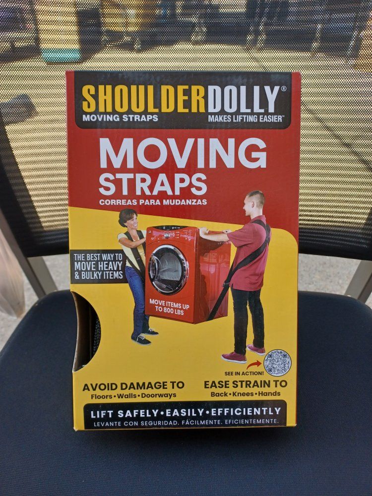 Shoulder Dolly Moving Straps - Lift Heavy Items Up to 800 lbs - Ease Strain & Avoid Damage