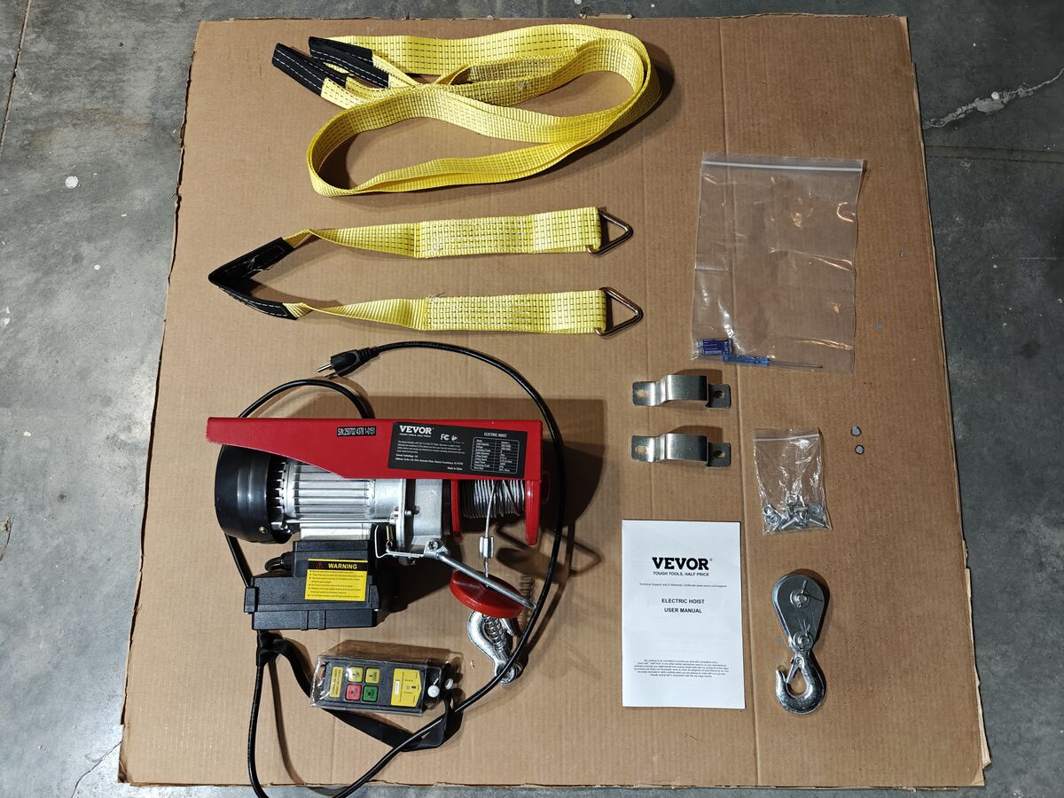 VEVOR Electric Hoist WX440-1 - Up to 440 lbs. 120V Electric Winch with Wireless Remote Control - Never Used
