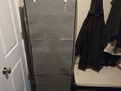 Gray 9-Tier Fabric Shoe Rack Storage Organizer with Dustproof Cover