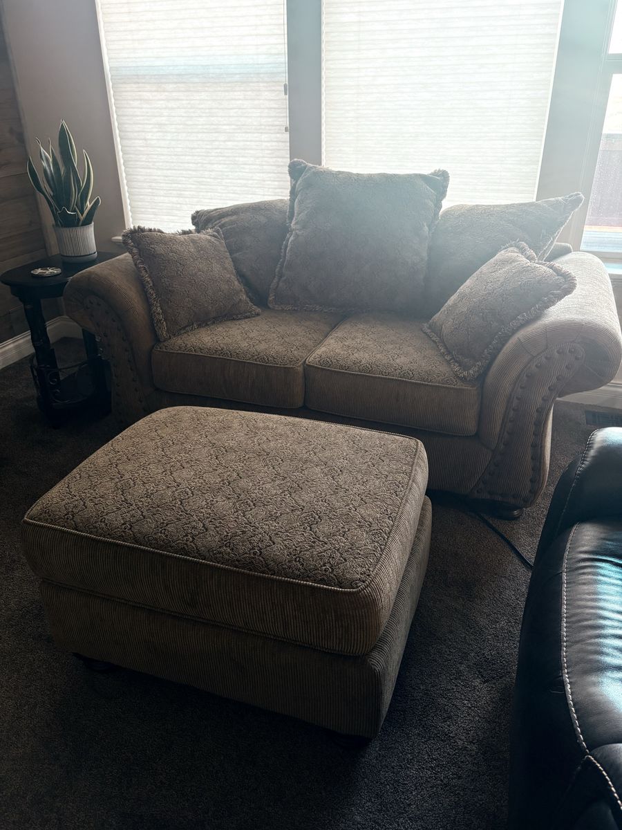 Love Seat And Ottoman