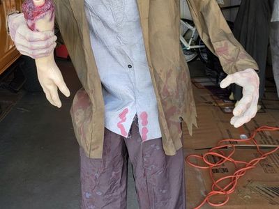 Life-Size Halloween Zombie Prop Animatronic - Scary Haunted House Decor with Sound & Motion