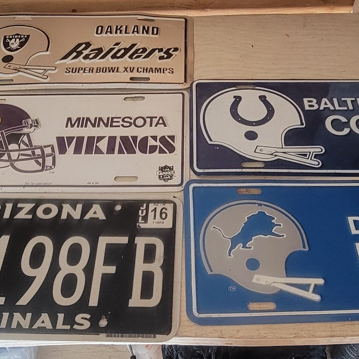 NFL collectable license plates