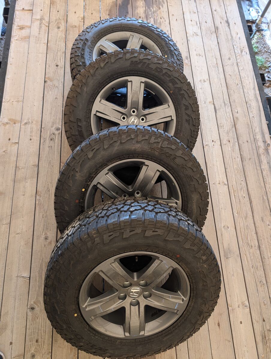 Set OF 4 Falken Wildpeak A/T3W - 255-70-18 W/ Ridgeline Wheels