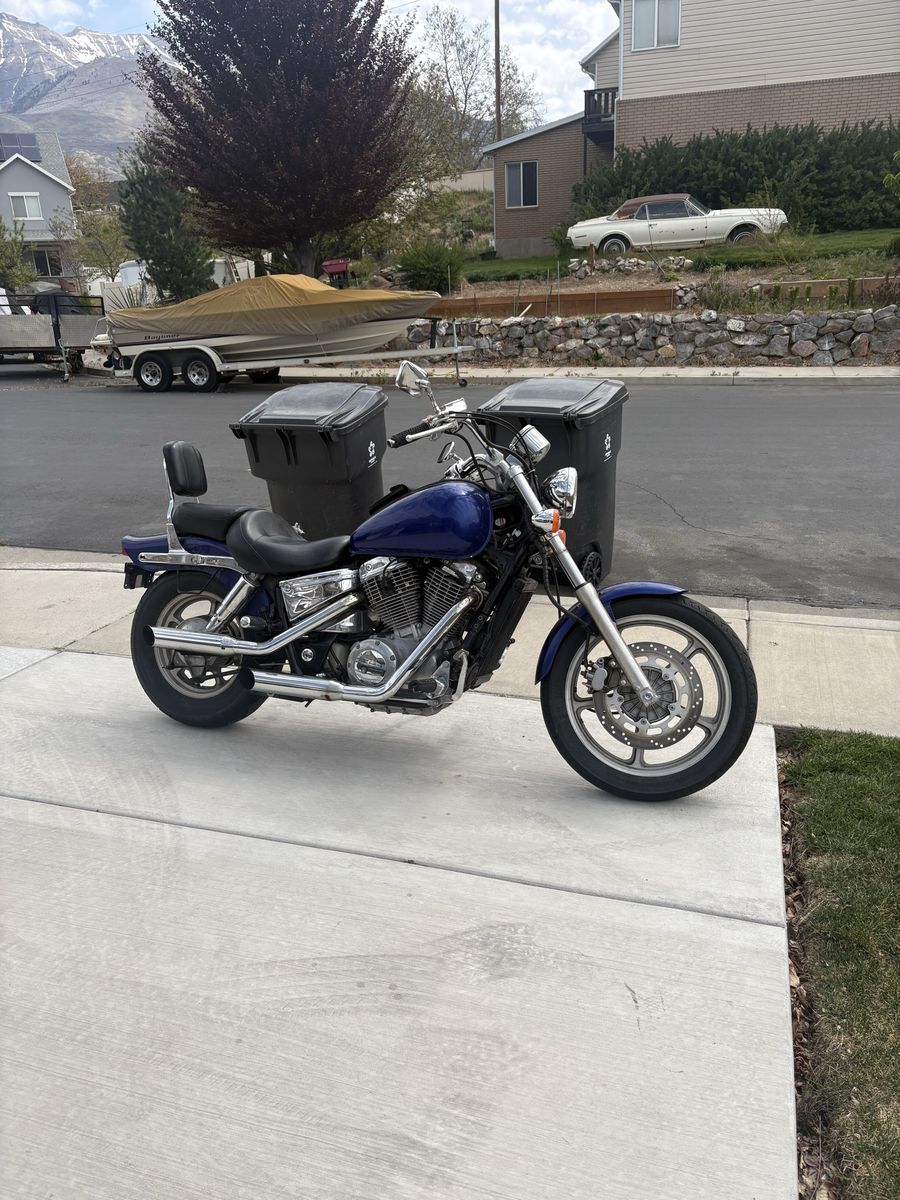 Honda Shadow Spirit 1100 Blue Motorcycle - Excellent Condition Cruiser