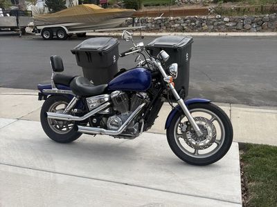 Honda Shadow Spirit 1100 Blue Motorcycle - Excellent Condition Cruiser