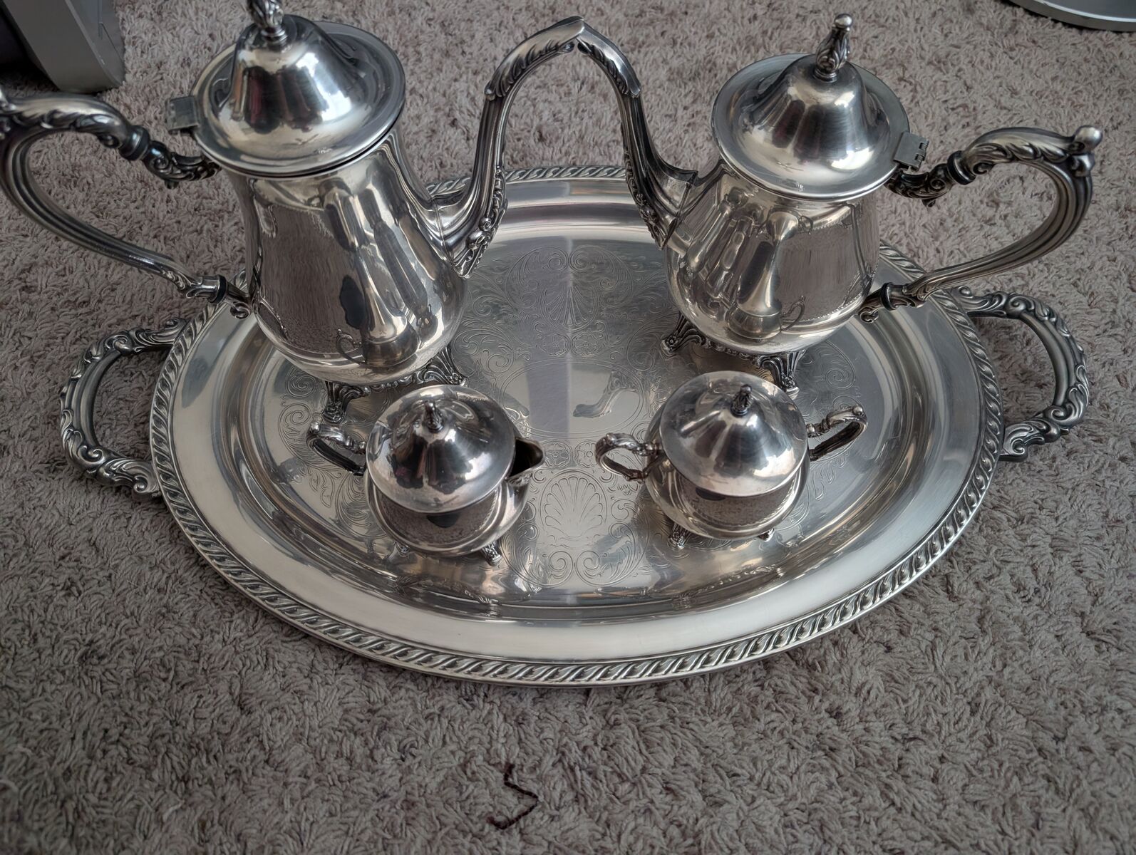 Oneida Silver tea serving set