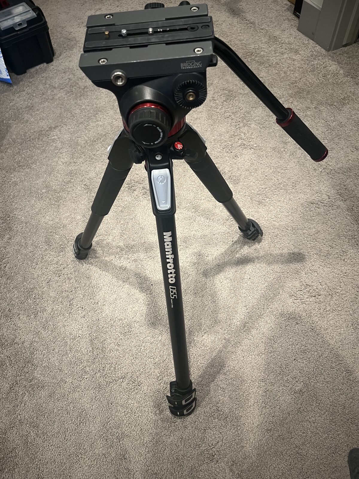 Manfrotto 502AH Video Head And MT055XPRO3 Tripod