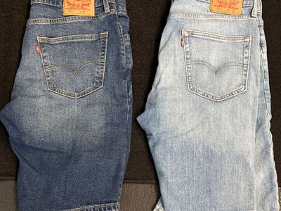 Lot of 2 Men's Levi's 502 Denim Shorts Size W34 Medium Light Wash
