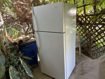 Whirlpool White Top Freezer Refrigerator - Used, Good Condition