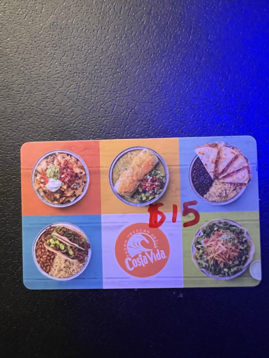 $15 Costa Vida Gift Card