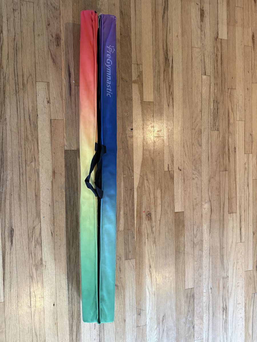 PreGymnastic Rainbow Gymnastics Balance Beam - Portable Folding Beam