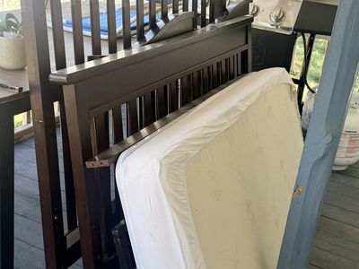 Bonavita Espresso Convertible Crib & Mattress - Toddler Bed Ready