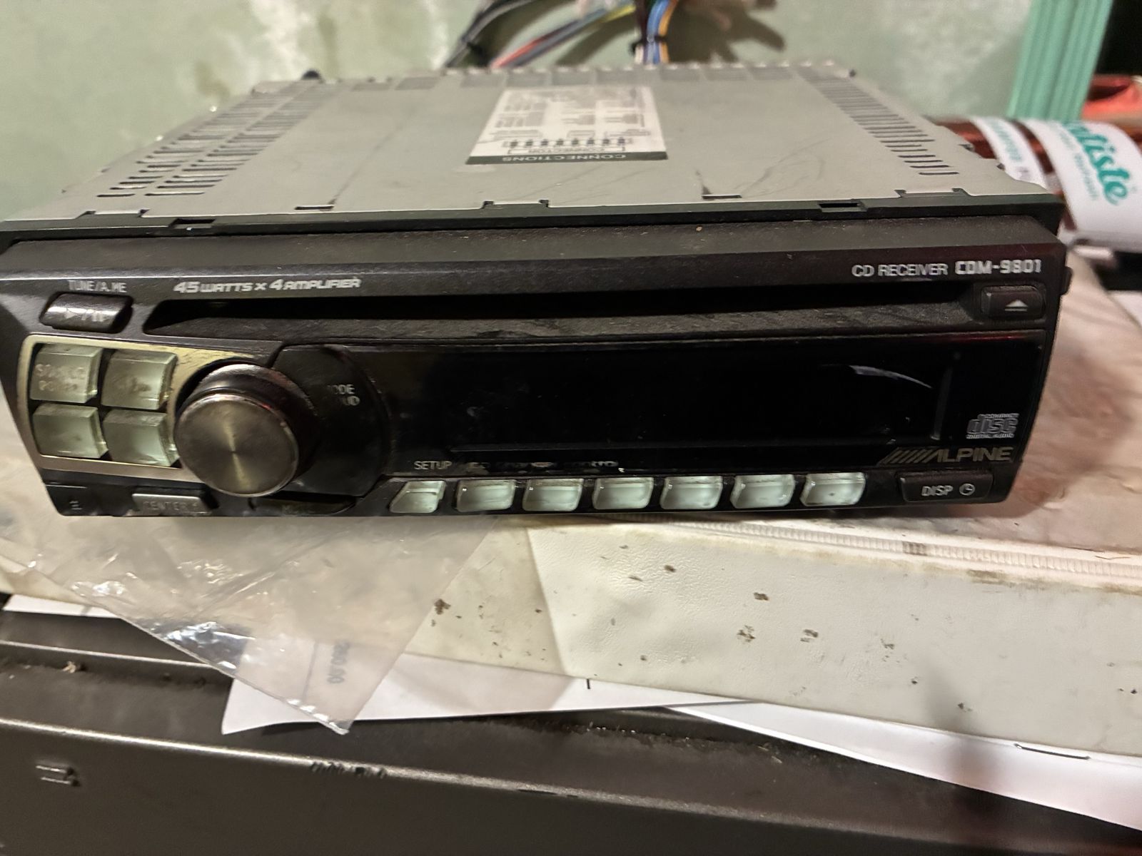 Alpine CDM-9801 CD Receiver Car Stereo 45 Watts x 4 Amplifier