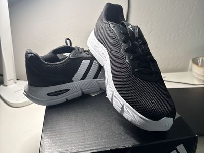 Adidas Cloudfoam Flex Laces Men's Sneakers Black White Size 9.5