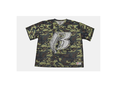 Ruff Ryders Mens Official DMX Collab Camo Mesh Football Jersey New Sizes S-2XL