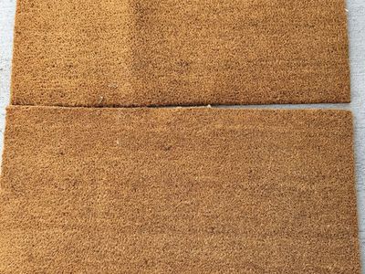 New 18”x36" Coir Doormat (Pack of 2) - Natural Coconut Fiber Entrance Mat, Non-Slip Rubber Backing